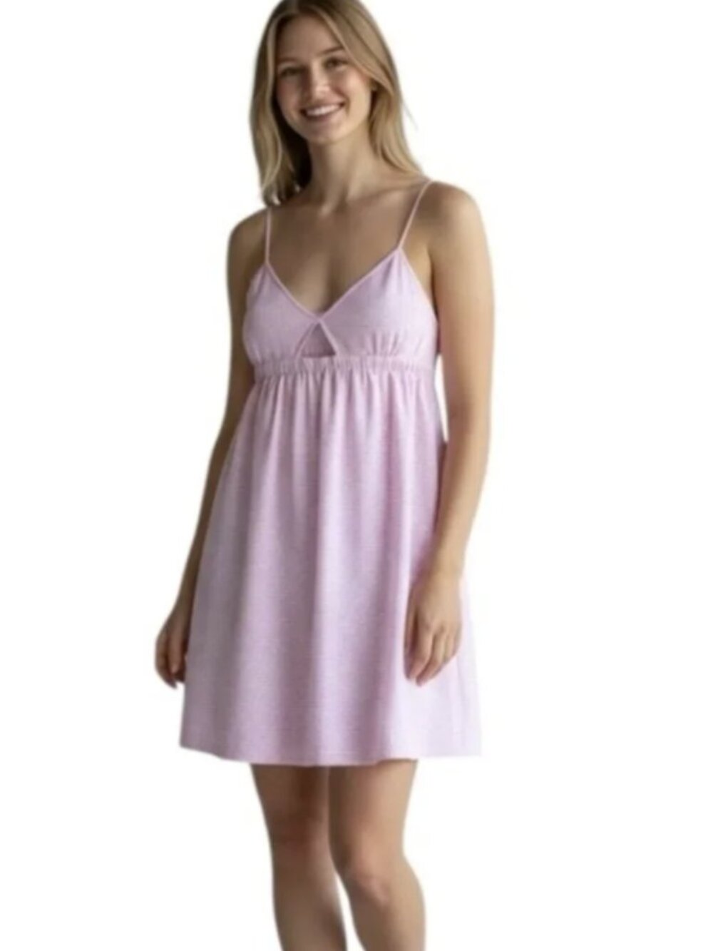 Hill House Aurora Sleep Dress Women’s Medium Pink Gingham‎ Organic Cotton